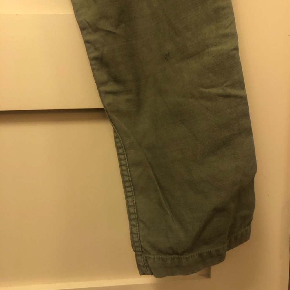 RAG & BONE Cotton Army Green Slouchy Cargo Pant Straight Taper Military - Picture 4 of 4